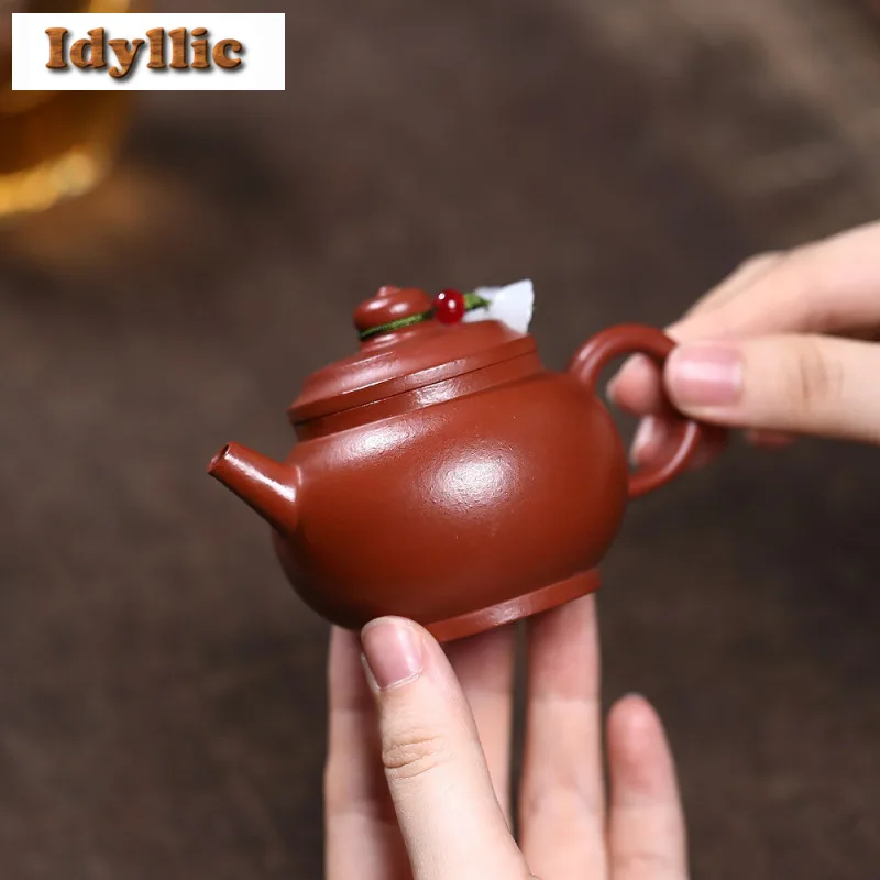 

100ml Classic Yixing Purple Clay Teapot Famous Master Handmade Ju Wheel Pot Raw Ore Zhu Mud Kettle Chinese Zisha Teaset supplies