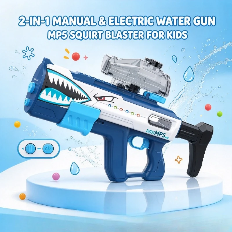 pistolet-a-eau-manuel-et-electrique-2-en-1-mp5-2026-grande-capacite-tir-continu-jouet-d'ete-pour-enfants