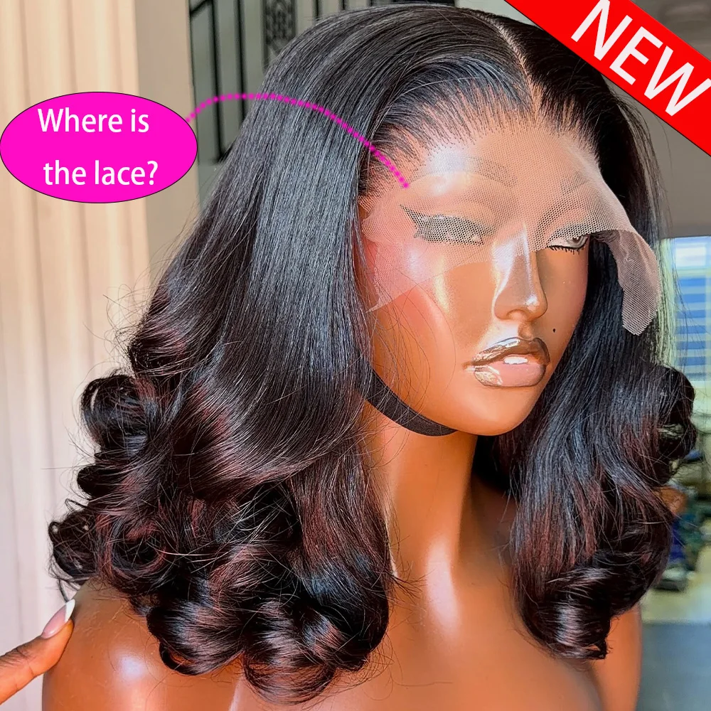 Real Invisible HD Lace Bouncy Curly 100% Human Hair Wig 9x6/6x6 HD Lace Frontal Wig Wear And Go 400 Density 7x7 Skinlike HD Lace