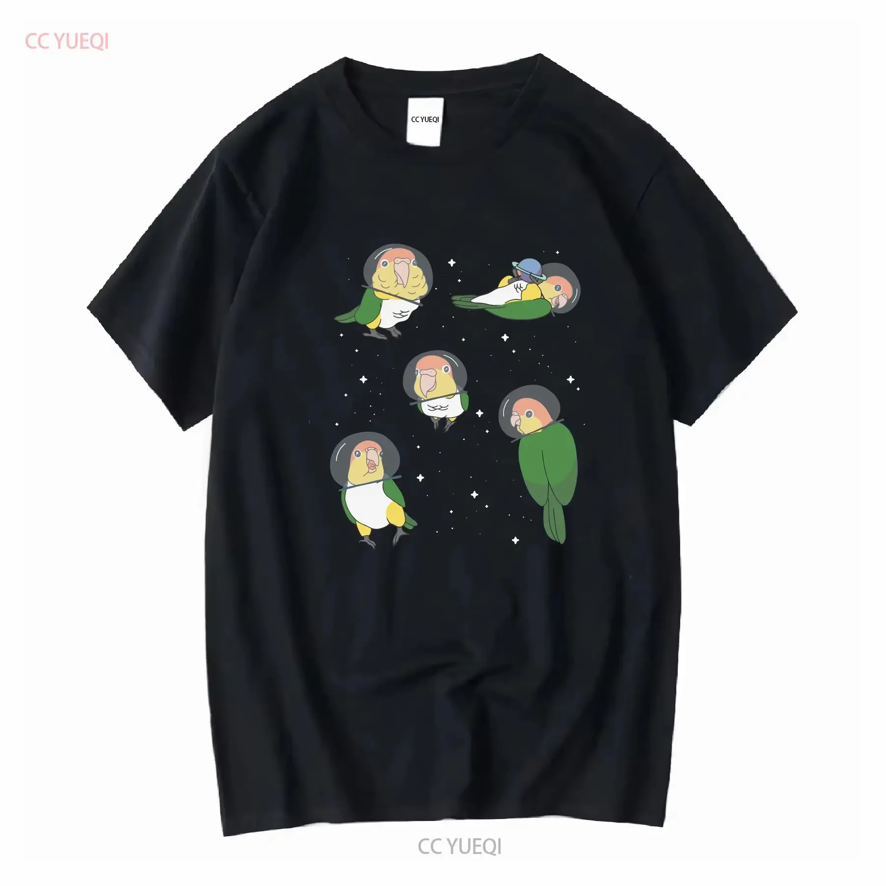 Space Birbs White Bellied Caique camiseta patrón ropa Birb memes ropa Divertido loro propietario regalo idea ropa vintage