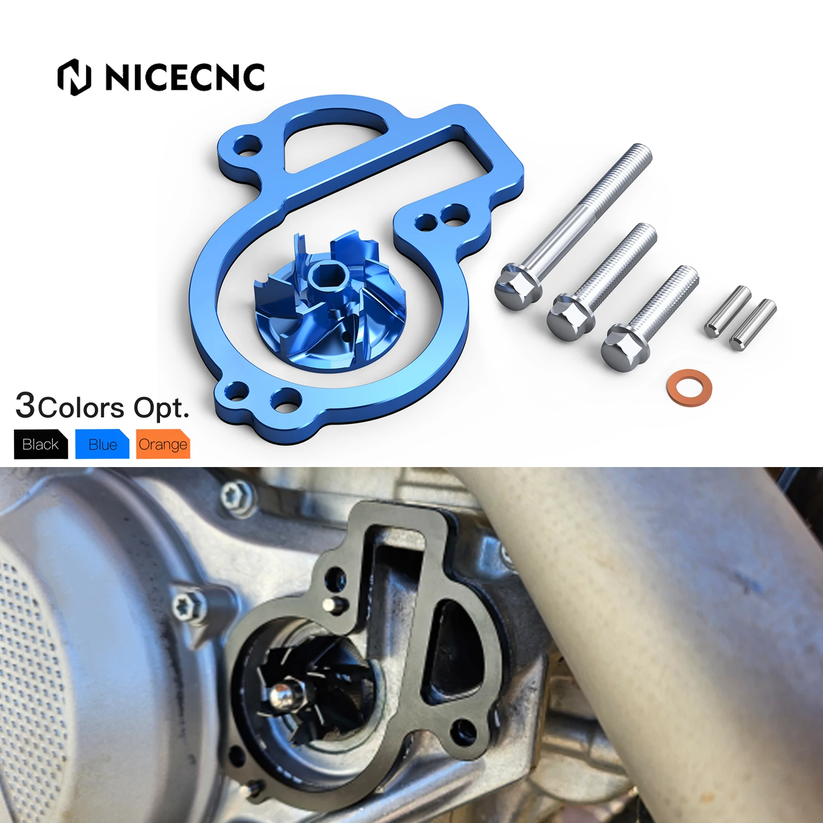 

Для Husqvarna FC 450 FS FE 450 FE 501 FES FX 450 501 2017-2024 FR 450 RALLY 2019-2024 FE501W 2024 Комплект охлаждения крыльчатки водяного насоса