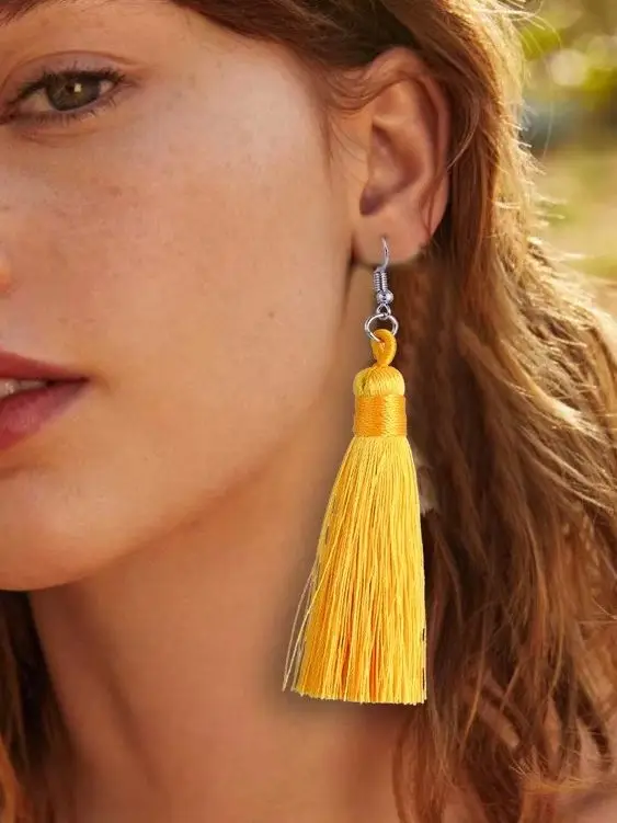 Fashion Bohemia Long Drop earring Exaggerated Boho Handcrafted Beaded Tassel Earrings for Women Trendy Earring 2026