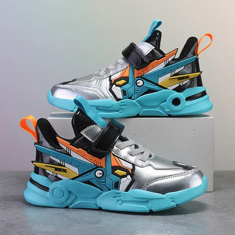 

Kids Sneakers Boys Sports Running Shoes Anti-Skid Leather Fashion Tennis Walking Footwear Comfort Children Casual Athletic Shoes