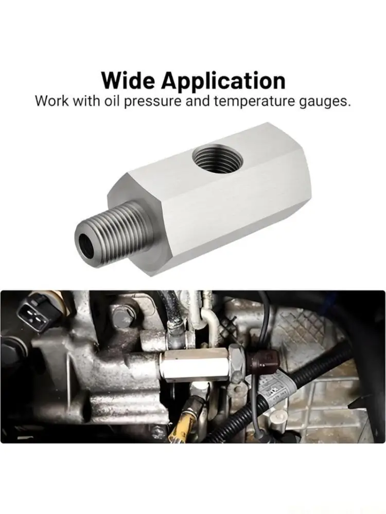 J0MA M10X1.0 Stainless Steel Oil Pressure Adapter Suitable for Enhances & Gauges Setups
