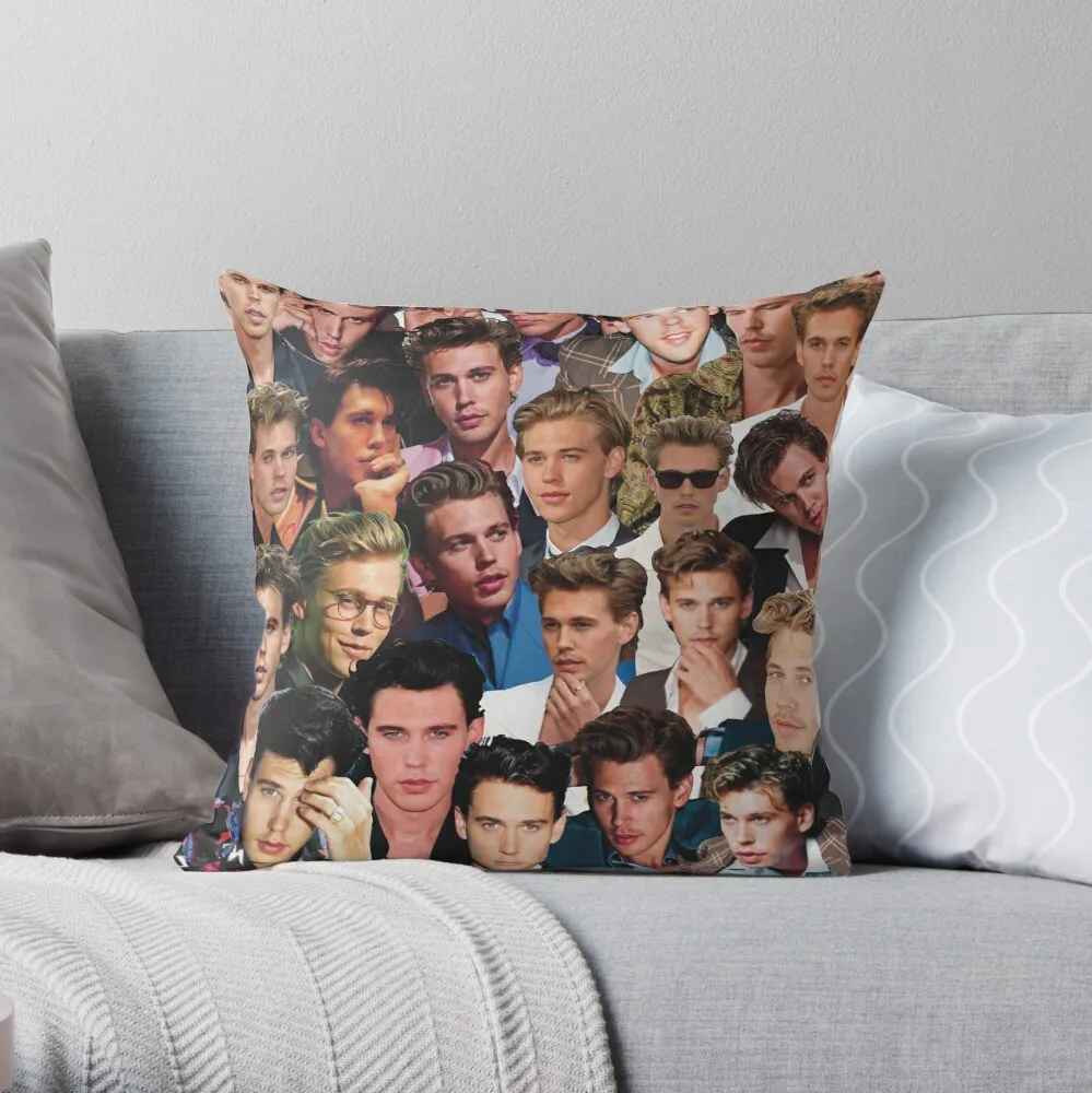 

Austin Butler Photo Collage Throw Pillow Luxury Cushion Cover Cushion Cover Luxury Sofa Cushions