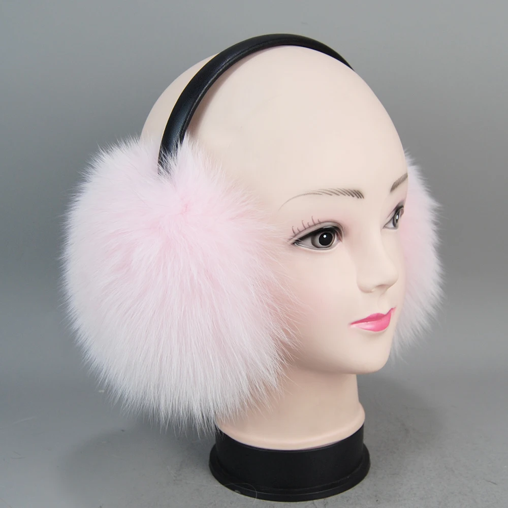 Real Fox Raccoon Fur Hang Ear Cover Warm Winter Earmuffs Headwear Ear Muffs Earmuffs Cold Ear Warmer Ear Protection Headband