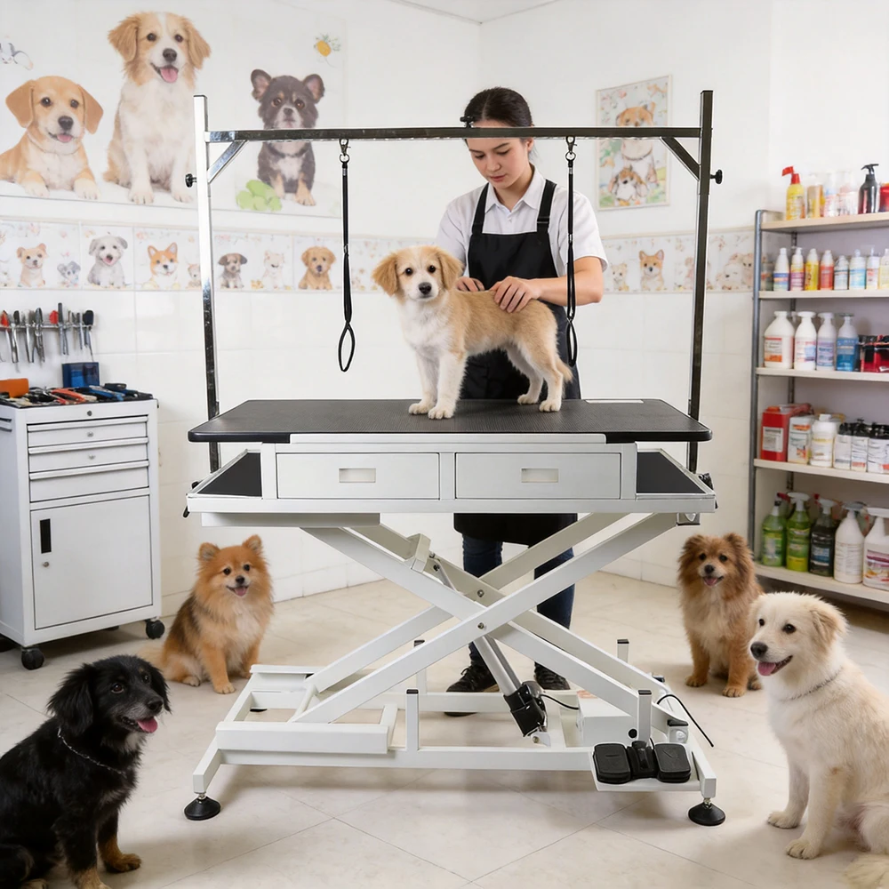 D103Pro Electric Lifting Table With Drawer And Washable Top