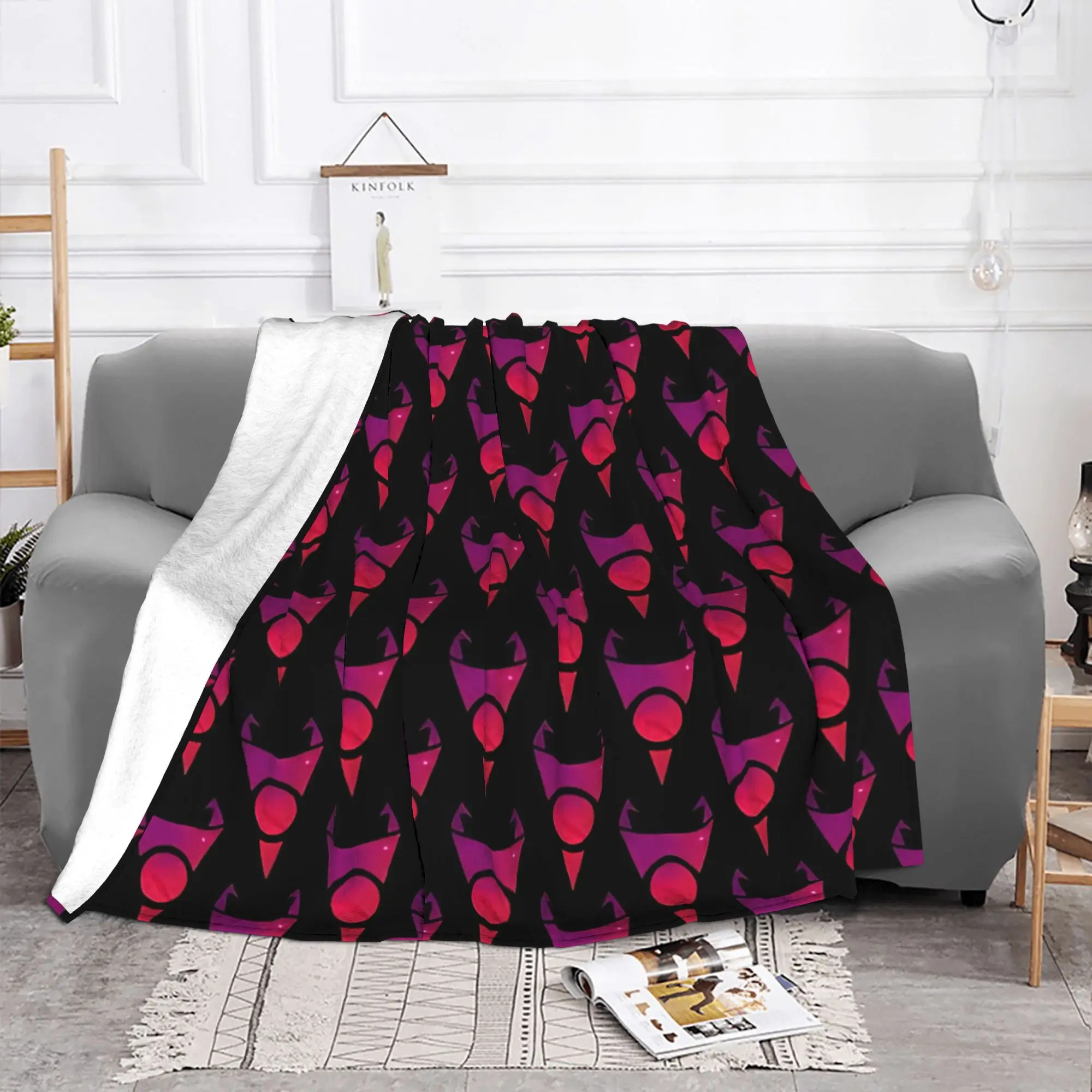 1PC Home Cute Room Decor weird cartoon  Blanket Throw Blanket Invader Zim Novelty Warm Blanket All Season