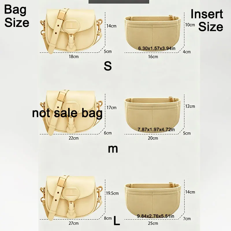 Purse Organizer Insert For CD Bobby Bag Slim Inner Liner Bag In Bag Designer Bag Storage Lining Shape Holder Accessories