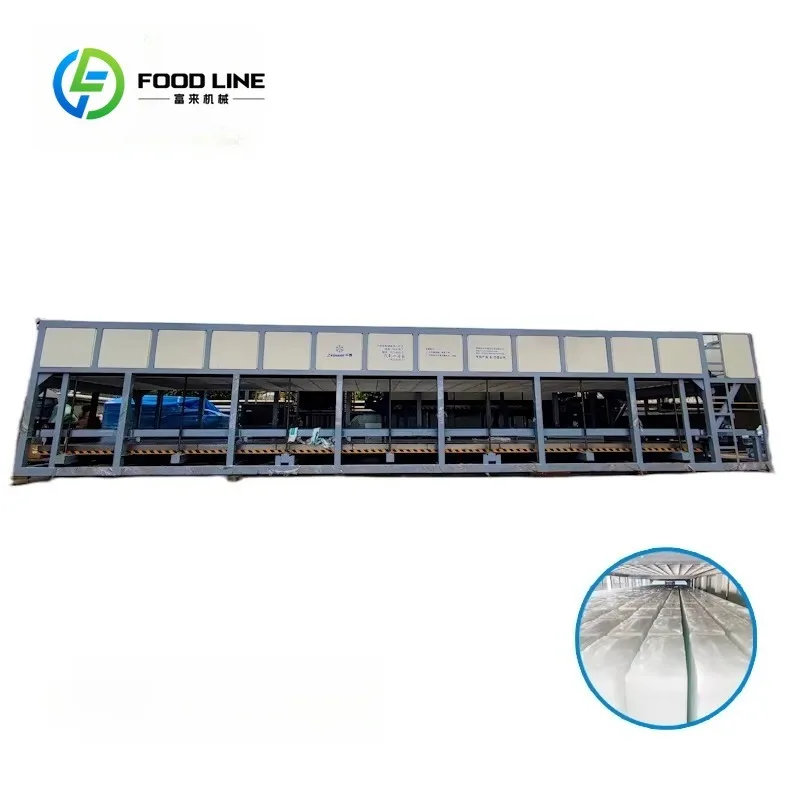 Custom block ice maker ice block generator 50 ton daily direct cooling stainless steel for construction concrete cooling project