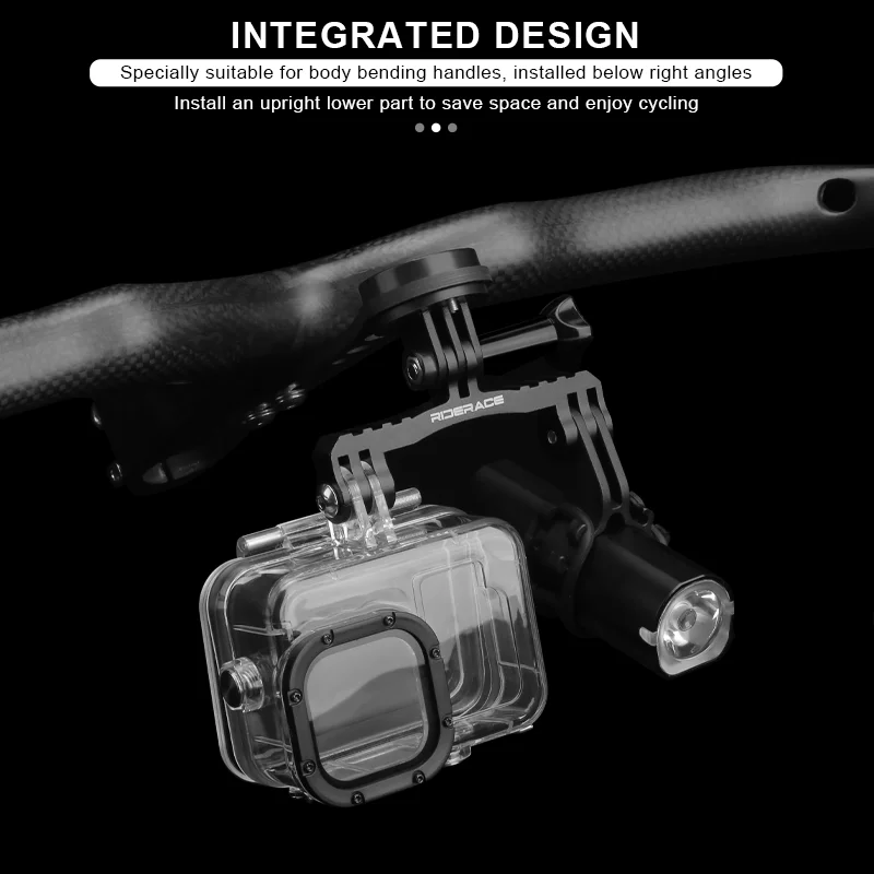 Fahrradcomputer-Halterung Fahrradkamera-Lichthalterung Doppelhalterung aus Aluminiumlegierung für Gopro Hero 11/10/9/8/7/6/5 Ständeradapter – Detail 6