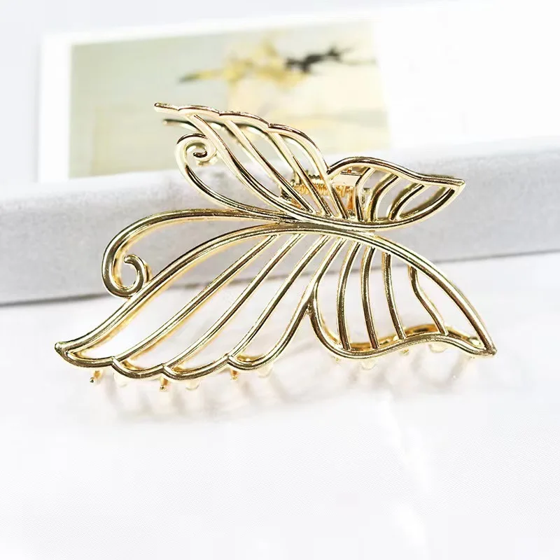 Super Fairy Diamond Butterfly Large Grab Clip New Temperament Back of the Head Shark Clip Disk Hair Clip Headdress Hair Card Fem