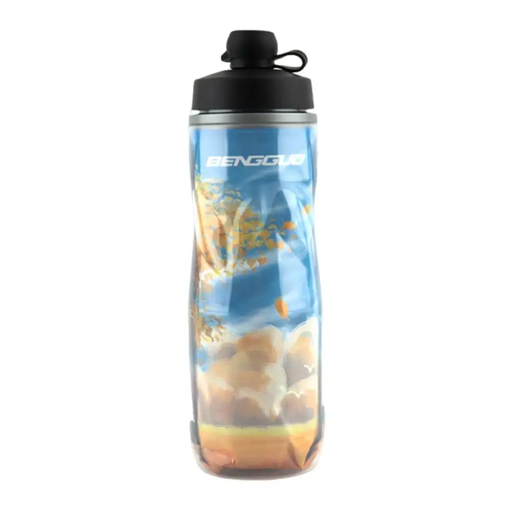 Cycling Water Bottle Insulated 610ml Bicycle Water Bottle with Dustproof Lid for Outdoor Sports Travel Capacity