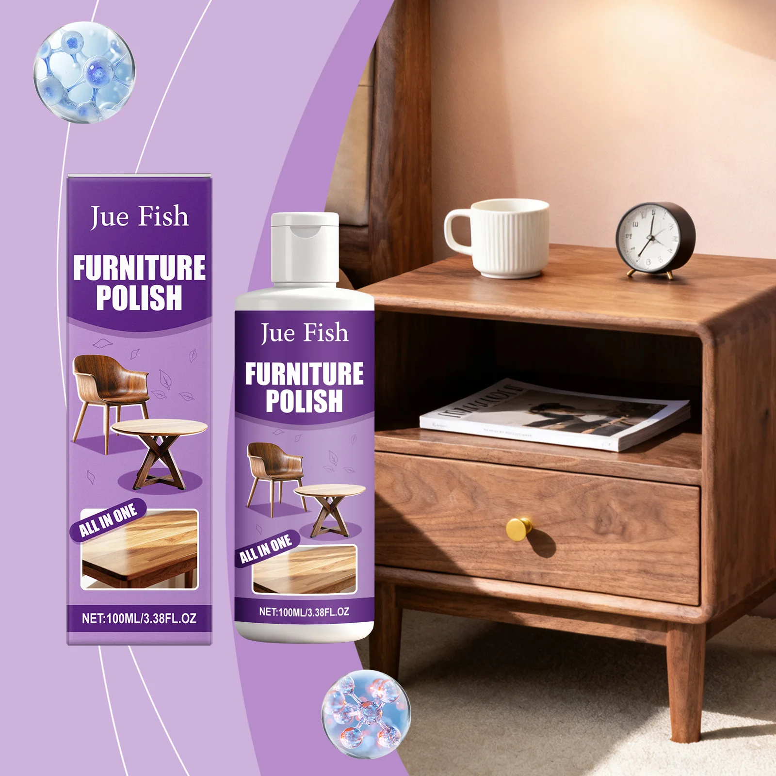 Furniture Polish Quickly Repairing Wooden Furniture Scratch Brightening Surface Gloss Cleaning Dust Furniture Maintenance Agent