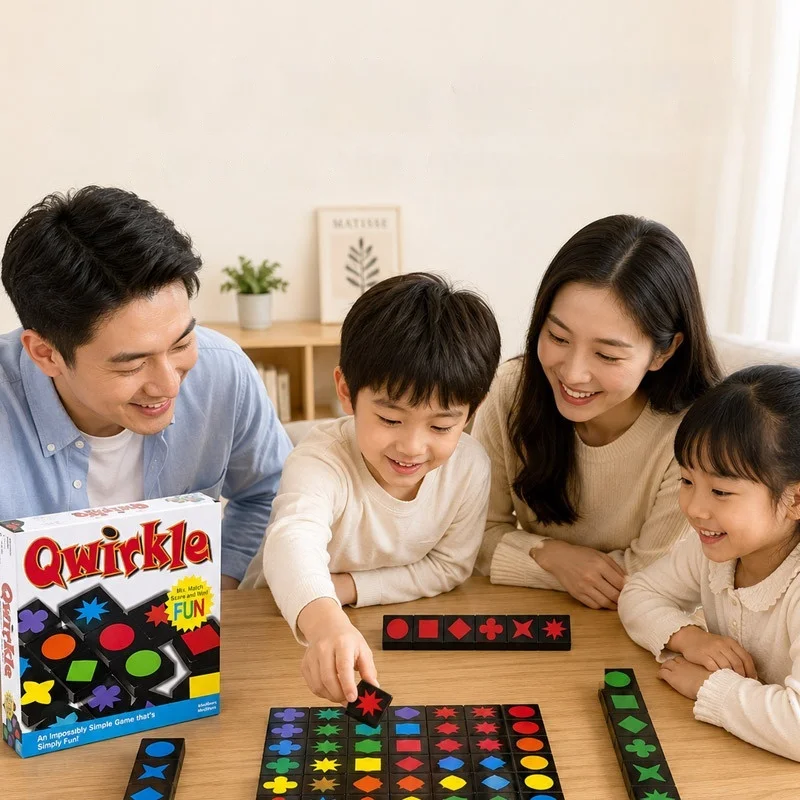 Wooden Pattern Matching Block Game Logic Focus Training Interactive Desktop Board Game For Family Party