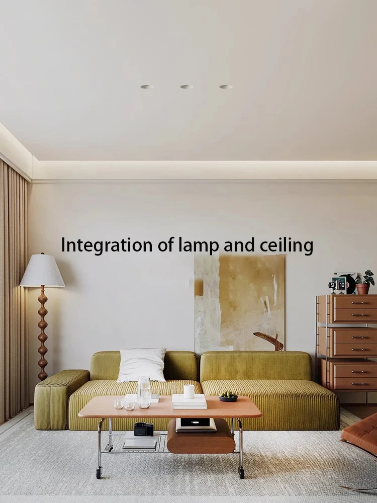 Led Spotlights Embedded Spot Light Curved Frameless Ceiling Lamp Borderless Anti Glare Eye Protection  Mini COB Foco 110V 220V