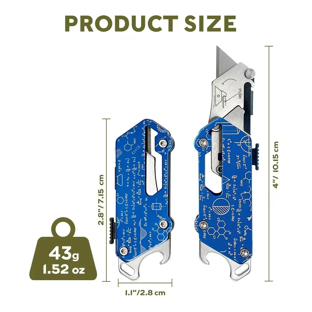 SWISS TECH Pocket Utility Knife Multitool Knives Portable 2 In 1 Unpacking Knife Cutter Box Opener Paper Cutting Tool