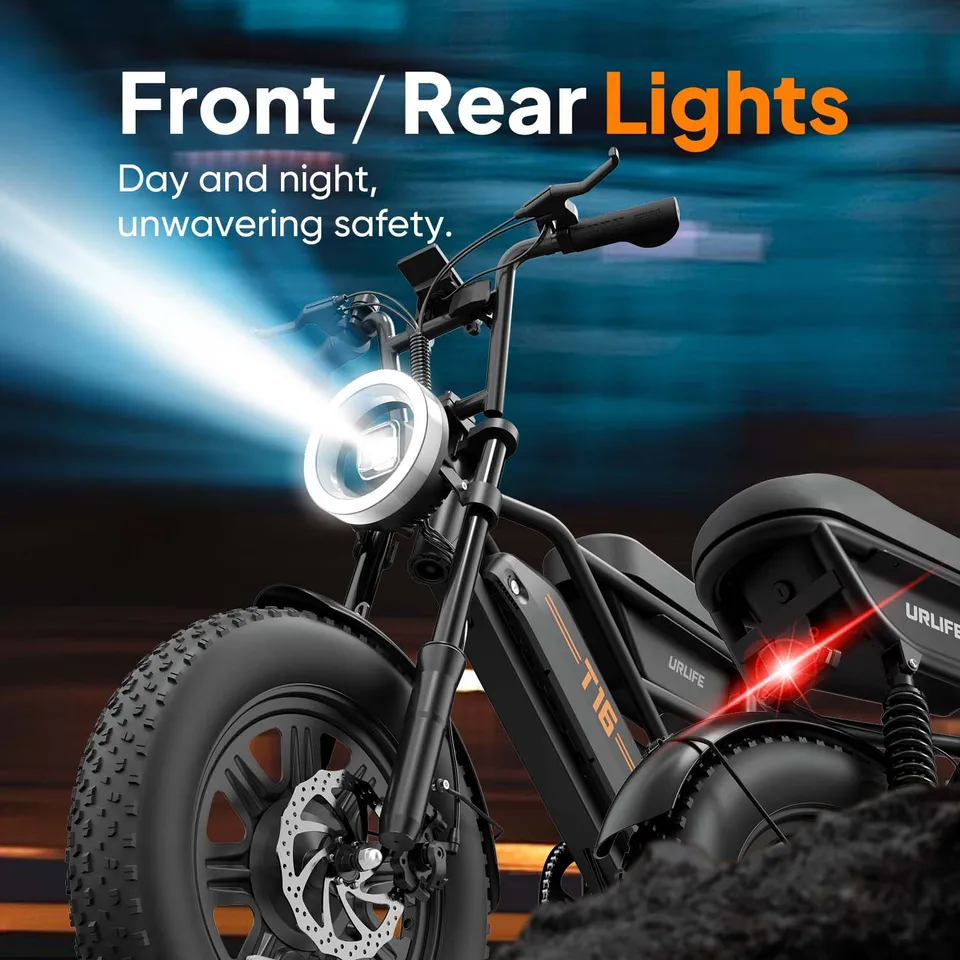 Electric Bicycle 16" Folding Electric Bike 500W Motor 48V 7.5Ah Battery Portable Commuter Adult E-bike T16 image 8