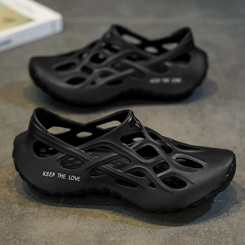 Summer Men Sandals Light EVA Men's Casual Shoes Hole Shoes Clogs Lovers Home Garden Outdoor Male Beach Flat Slippers Big Size view 6