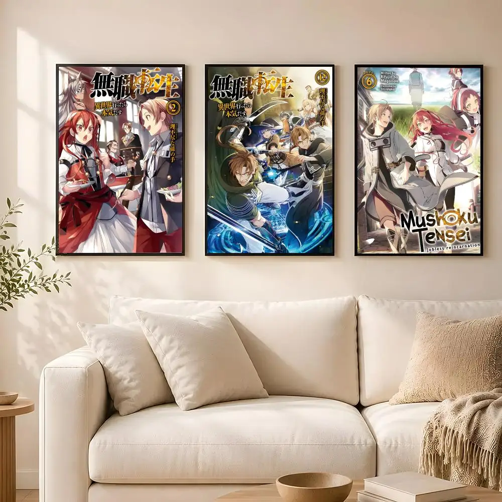 M-Mushoku Tensei Poster poster Self-adhesive wall stickers, suitable for room decoration, high-quality printing.