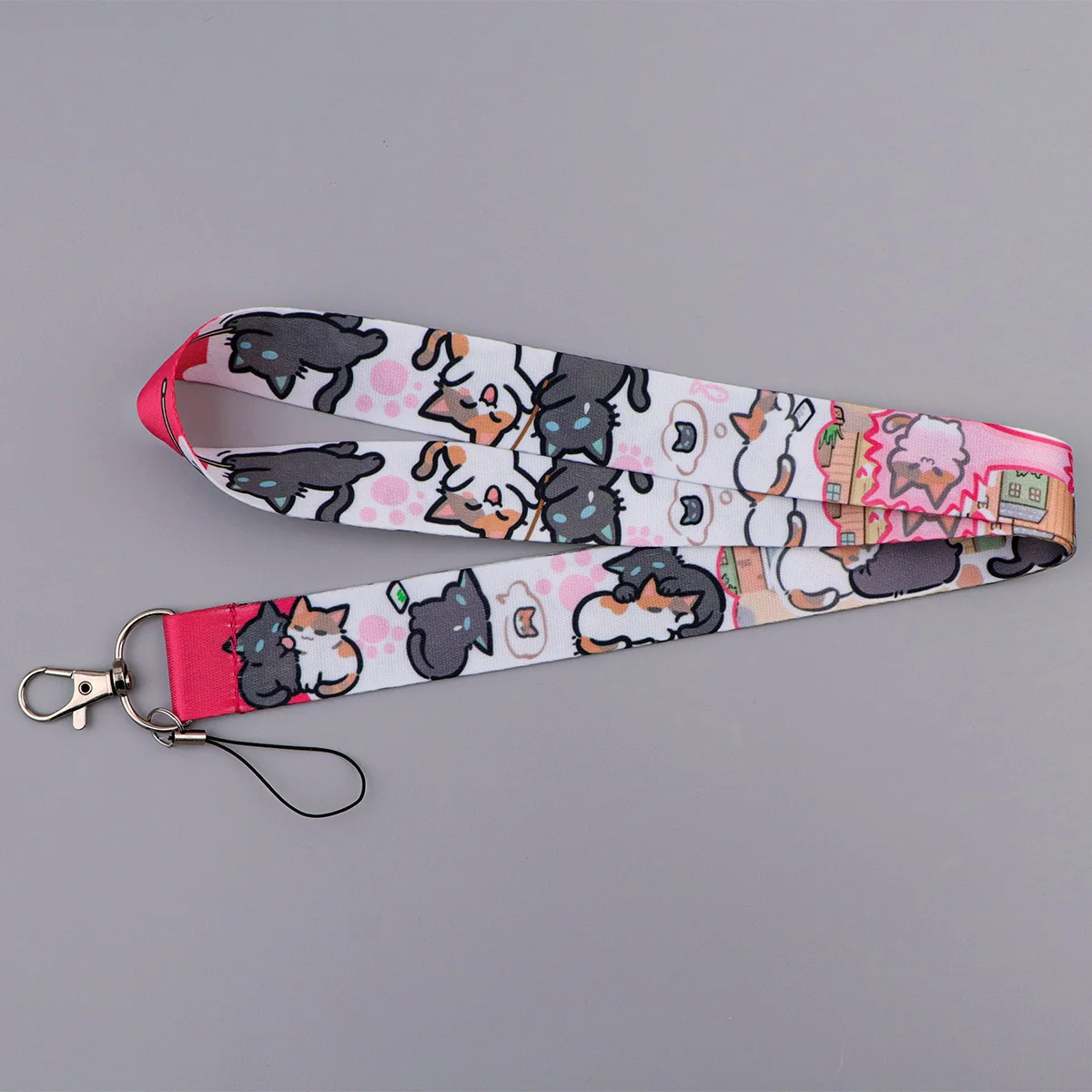 Cartoon Cat Credential Holder Cute Animals Lanyards for Key Neck Strap For Card Badge Gym Keychain Keyring Accessories Gifts