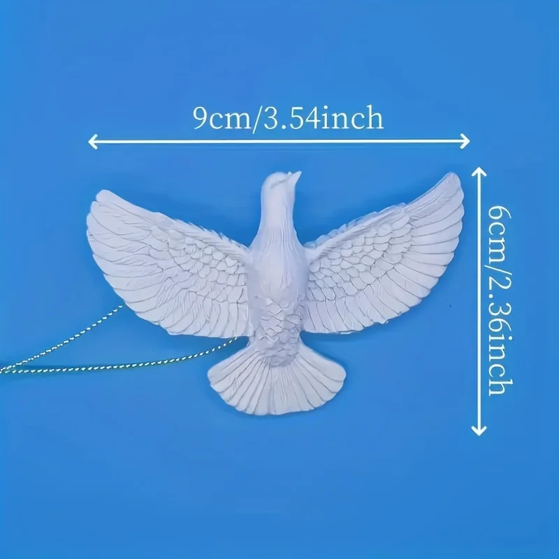 2/4/8pcs White Dove Hanging Ornaments, Peace Dove Bird Decor for Christmas Tree Wedding Party Home Festival Decoration