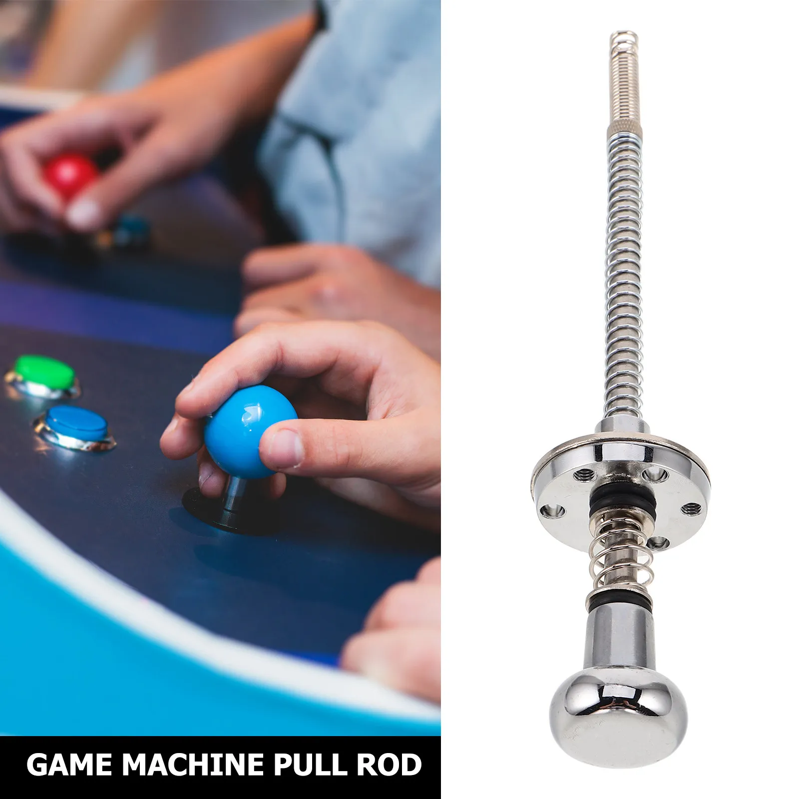 Pinball Plunger Handle Loaded Spring Rod Mushroom Head Replacement for Tabletop Pinball Machines Precision Fit Smooth Launching