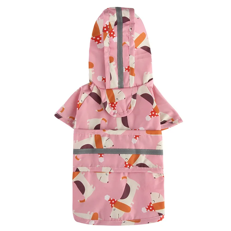 Pet Dog Raincoat Covers The Tail and The Duck Model Can Pull Medium and Large Dogs Pet Poncho. Puppy Raincoat Covers The Tail.