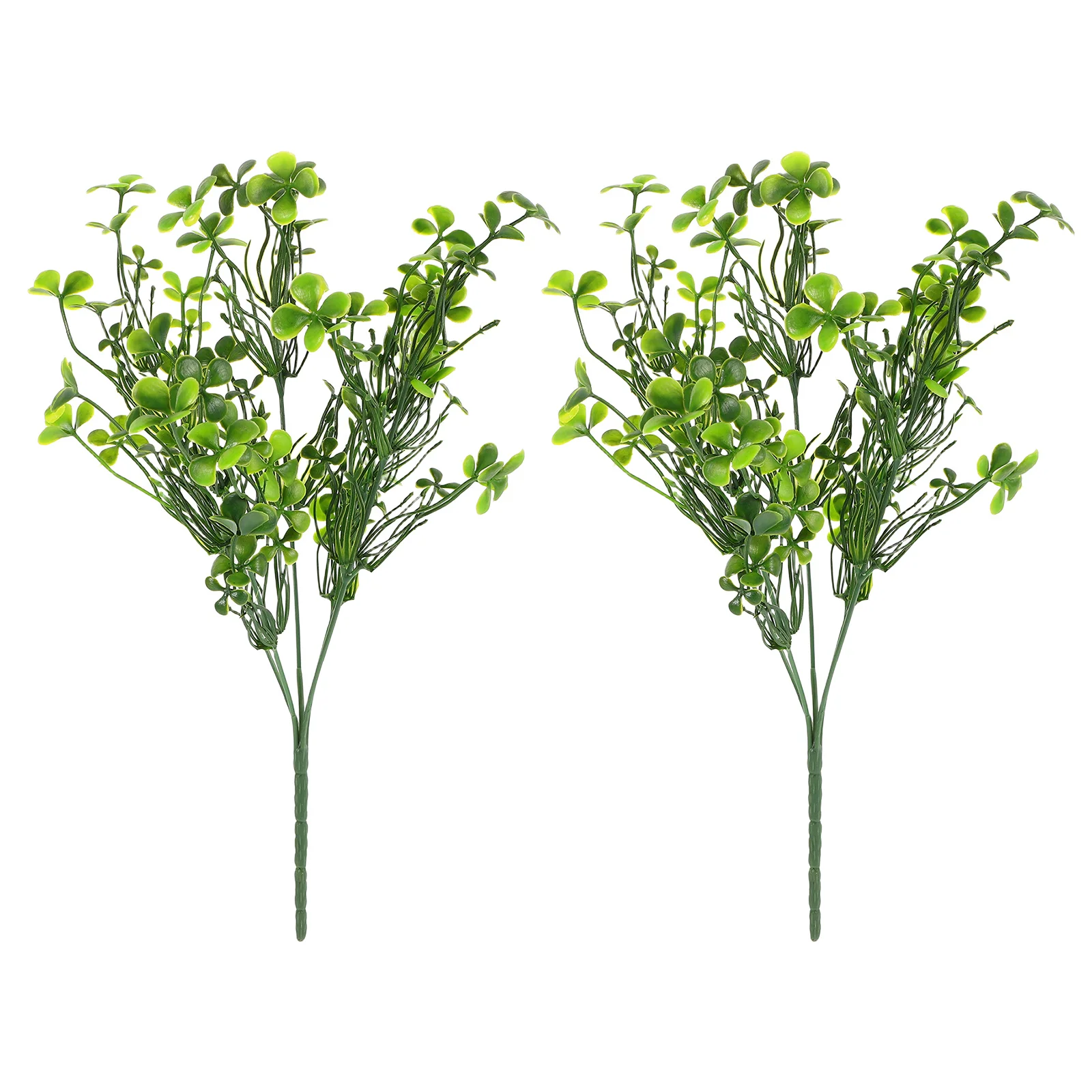 

2Pcs Artificial Four Leaf Clover Greenery High Realism Faux Plants for Wedding Holiday Home Garden Table Centerpieces Decoration
