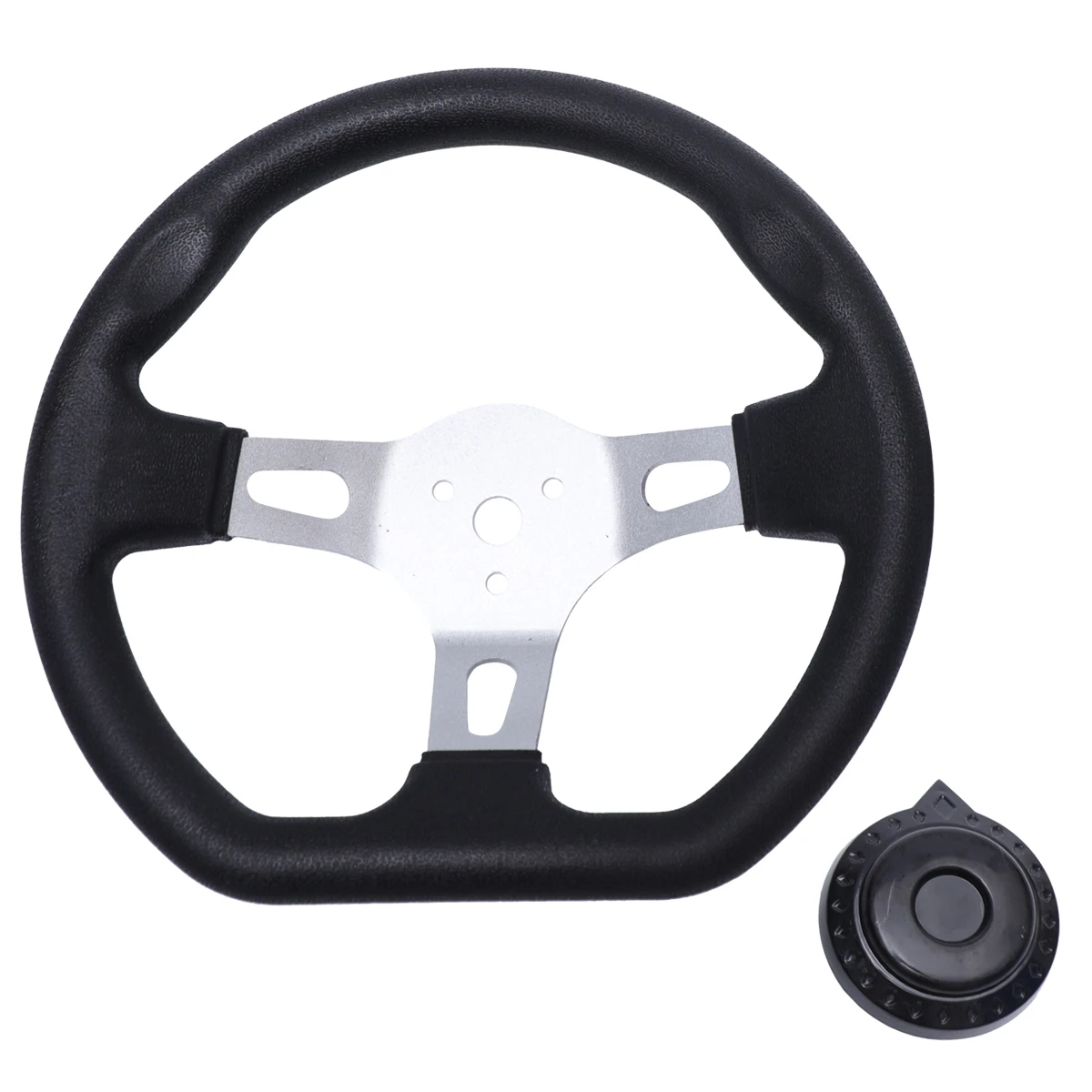 

Modification Steering Wheel 270mm Black PU Material Universal Fashionable Racing Go-kart UTV Car Accessory