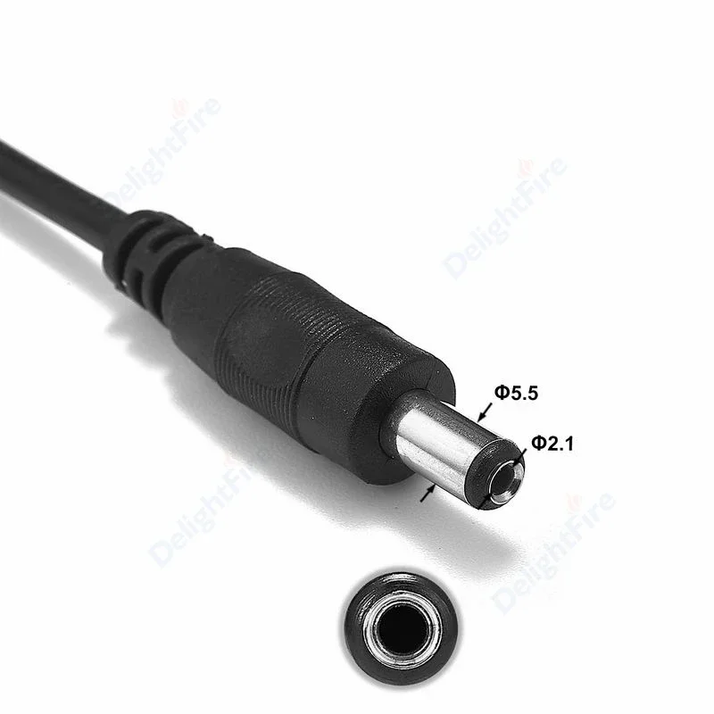 Imagem -04 - Cabo de Isqueiro do Carro Carregador Adaptador Portátil 12v dc 3a Fusível Metros 22awg Cabo de Extensão 55x21 Milímetros 100 Pcs