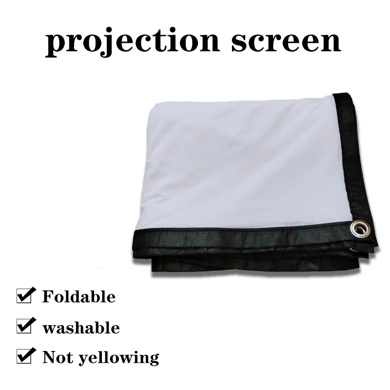 150인치 16:9 양면 투사 기능을 갖춘 간편한 휴대용 스크린 프로젝터로, 실내외 및 홈시어터에 적합합니다.