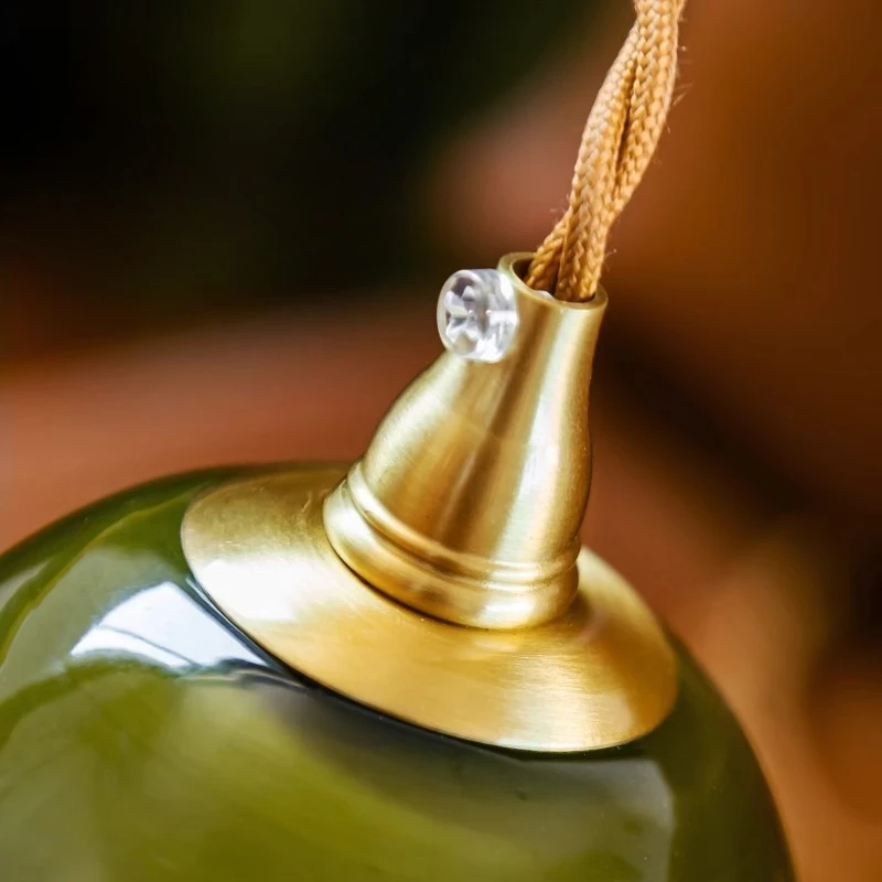 الإبداعية التدرج الأخضر الزجاج قلادة أضواء الرجعية السرير تنورة صغيرة شكل تصميم مطعم جو مصابيح معلقة دراسة