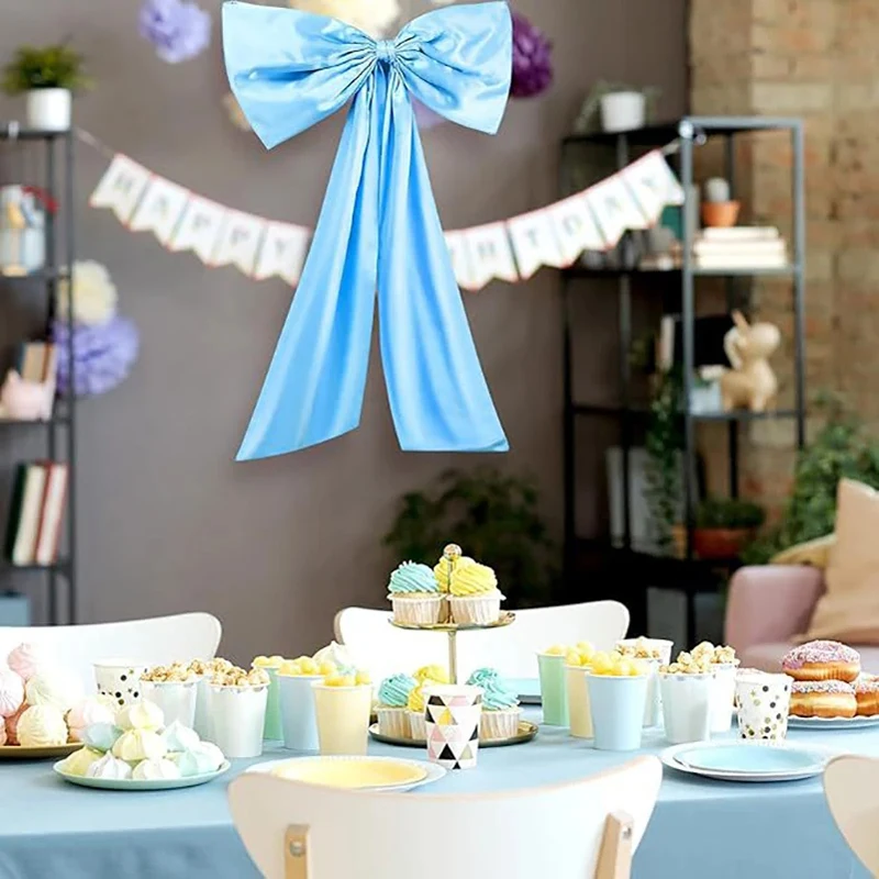 

Giant Bow Ribbon Satin Window Display Big Bow Christmas Tree Topper Bow Holiday Wedding Party Wall Decor Hanging Ornaments