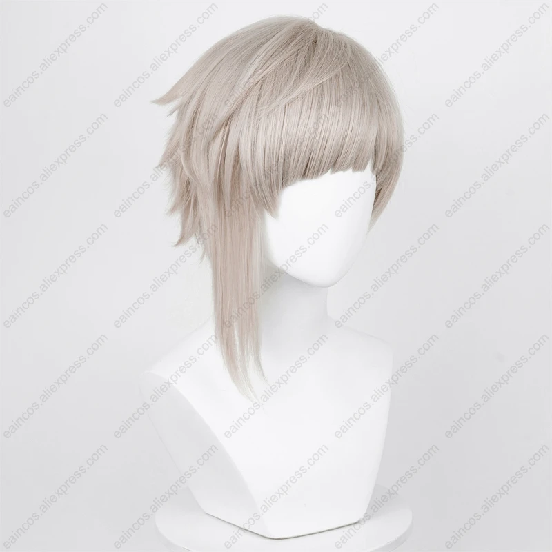 Parrucca cosplay Anime Atsushi Nakajima Parrucche sintetiche resistenti al calore per capelli corti da 30 cm