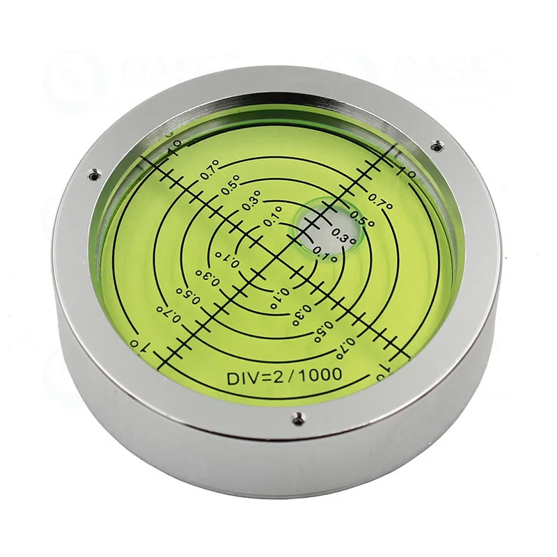 

QASE High-precision Adjustable Universal Metal Spirit Level Bubble Diameter 66mm Luminous One Available Accuracy 2mm/m 1PCS