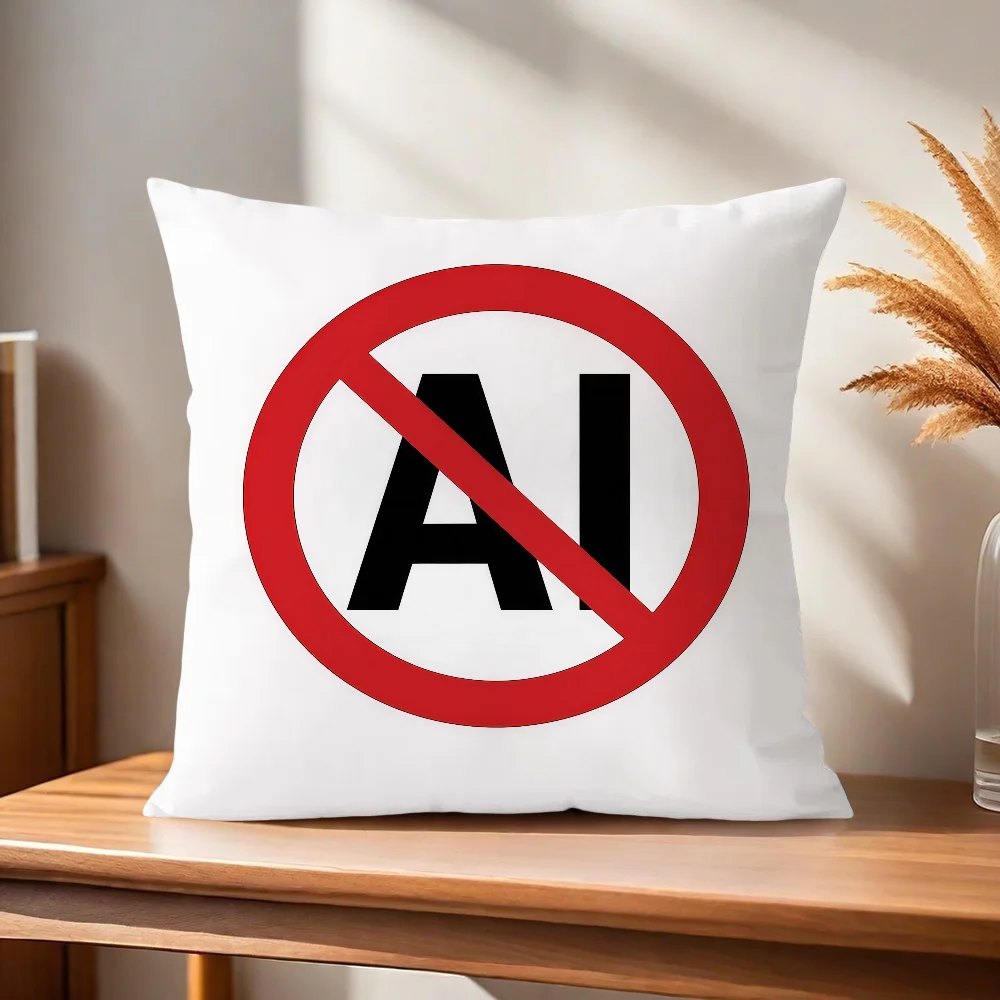 No Ai Kissenbezug Kissenhülle für Zuhause, Sofa, Wohnzimmer, Büro, Café, Auto. – Detail 7
