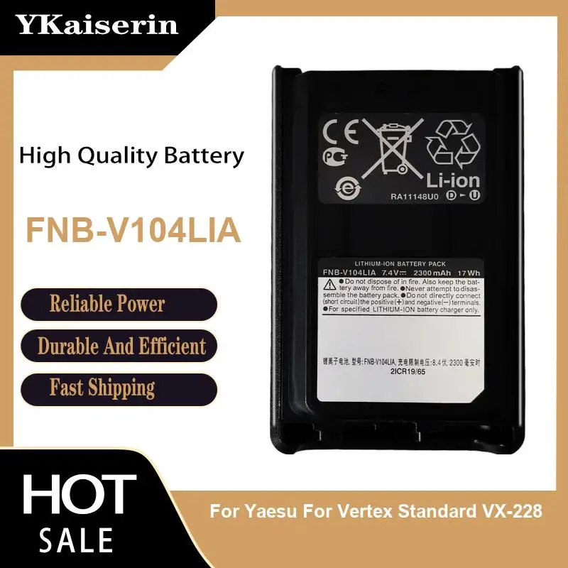 Fnb-V104LIA For Yaesu For Vertex Standard VX-228 Walkie-Talkie Battery High Quality 2300mAh