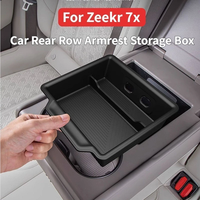 

For Zeekr 7X Car Rear Row Armrest Storage Box Silicone Protective Atorage Box Automobile Interior Modification Accessories
