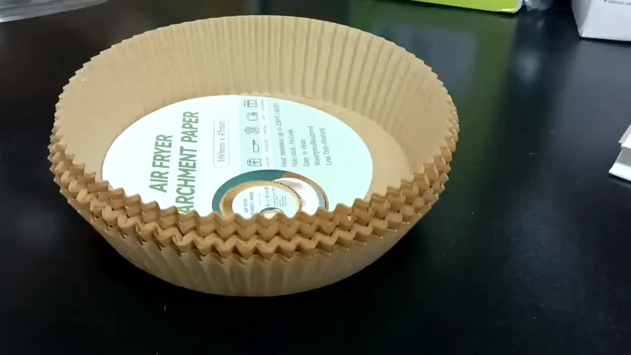 50/100Pcs Air Fryer Disposable Paper Liner Non-Stick Barbecue Plate Round Oven Pan Pad For 16cm Air Fryer Micro-Wave
