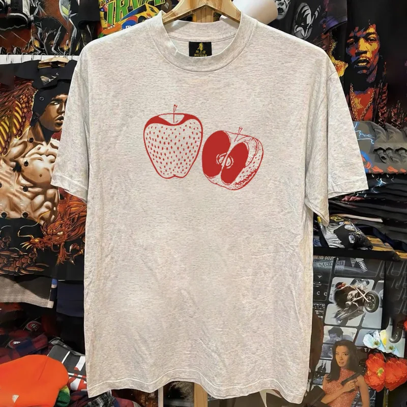 Loose Fit Cotton T-Shirt Unisex Short Sleeve Double Thread UPUPXIA Hero Print Sweat Absorbent round Neck Casual Summer Top
