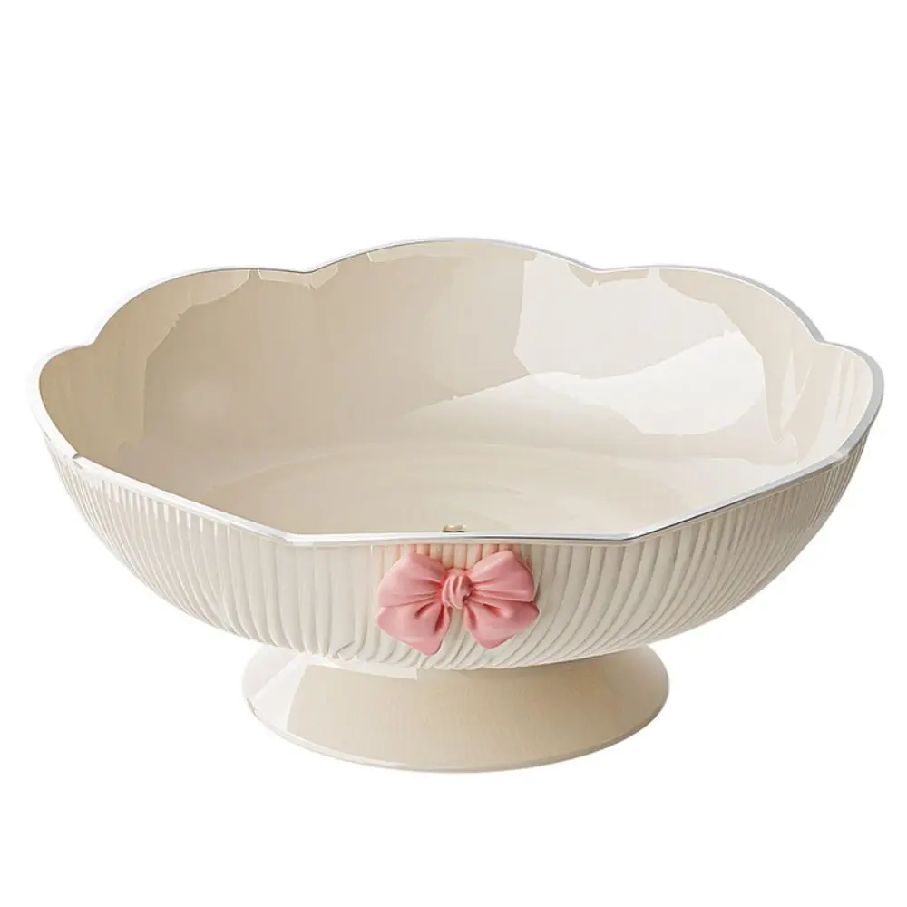 Draining Hole Footed Candy Platter Multifunctional Plastic Snack Placement Platter Light Luxury Fruit Bowl Snack Placement