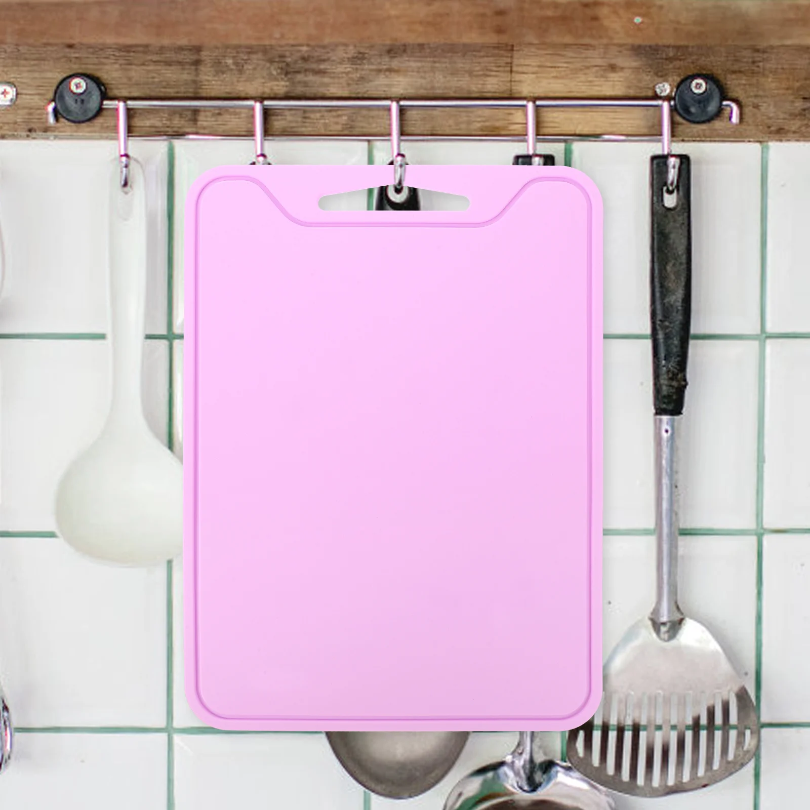 

Multi-Functional Silicone Folding Cutting Board Portable Kitchen Mat Non-Slip Surface for Camping Picnic Food Prep