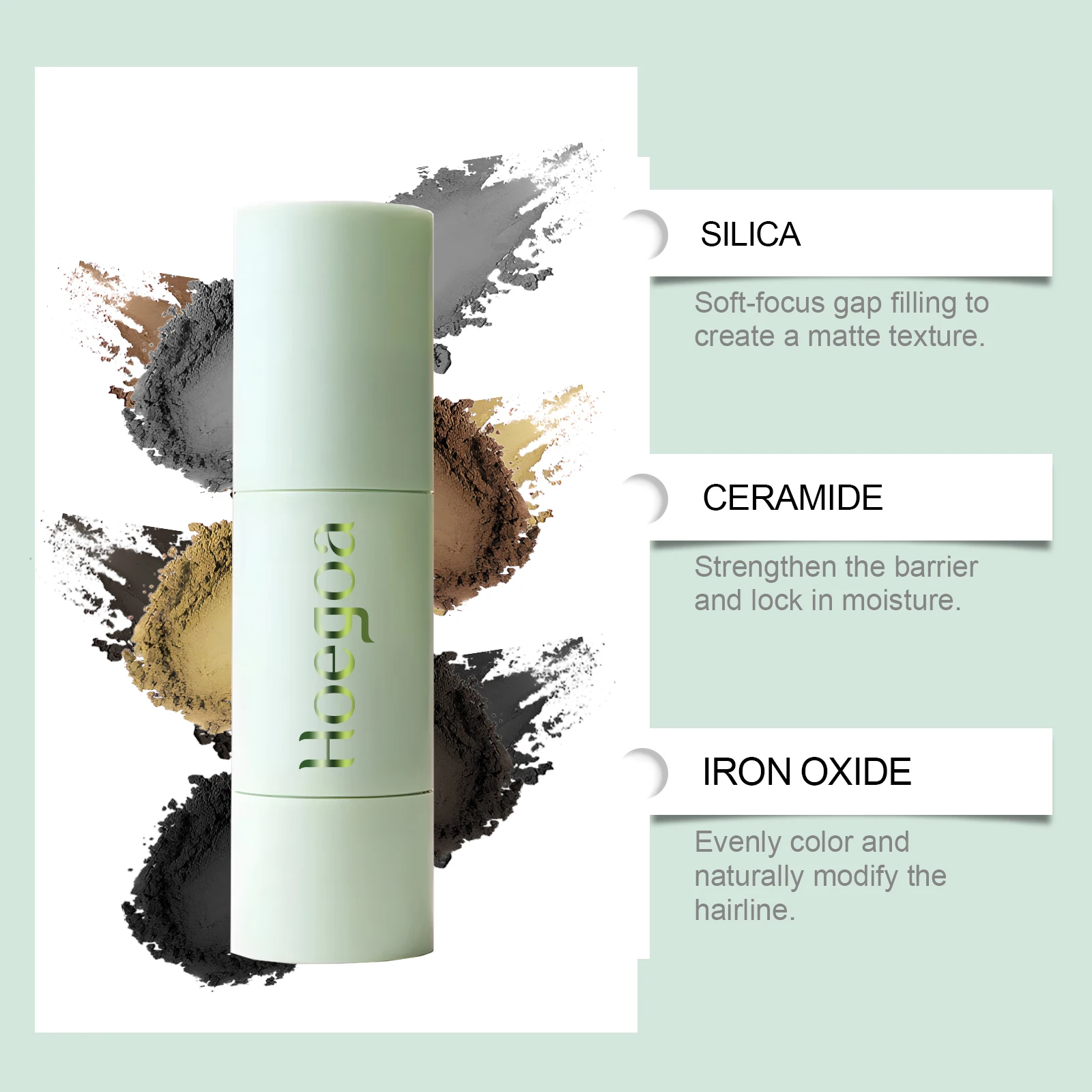 

Light Brown Hairline Contouring Powder - Natural Filling, Covers High Hairline & Grooms Sideburns, Waterproof Long-Lasting