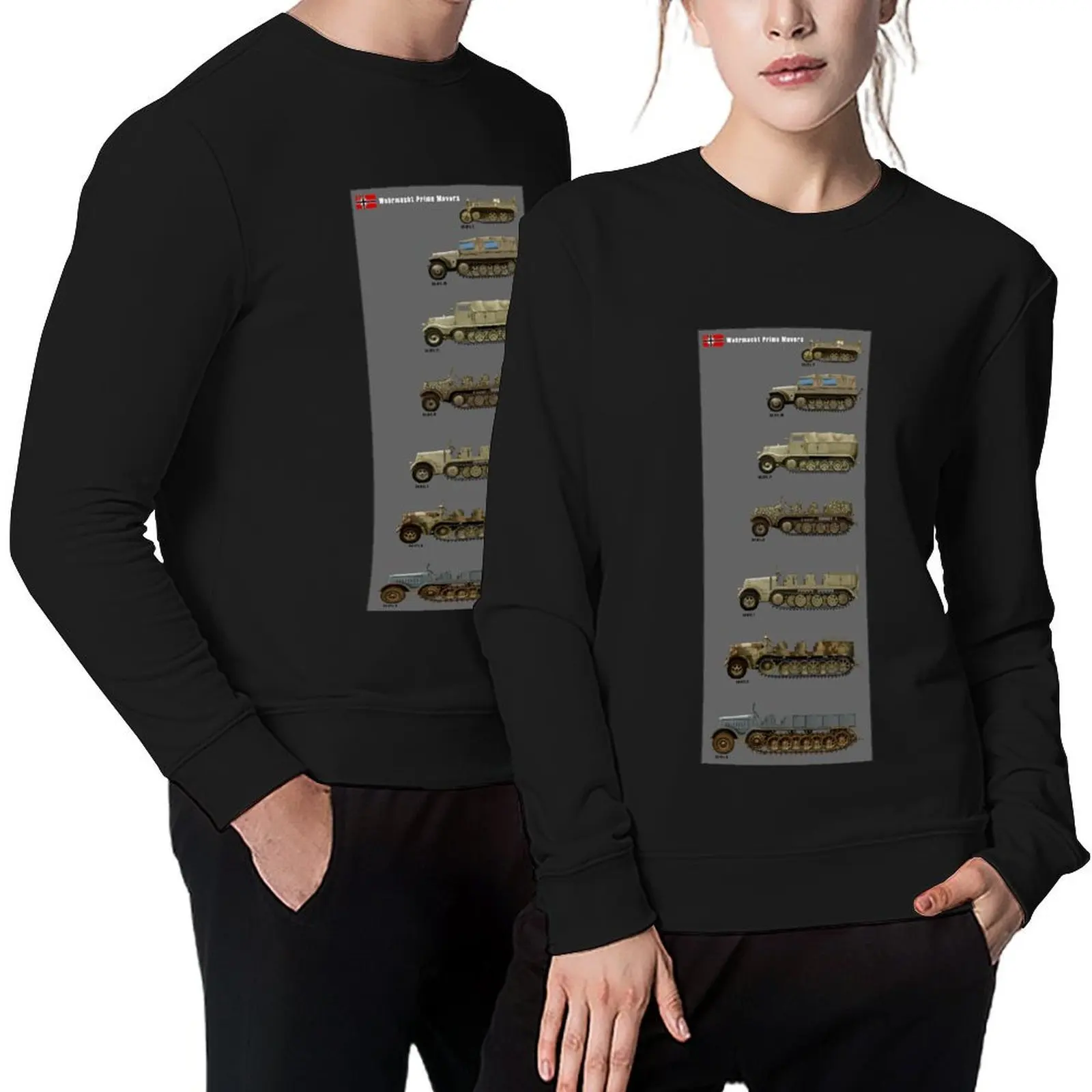 

German prime mover half-tracks of WW2 Pullover mens clothing tracksuit autumn mens designer clothes new sweatshirts