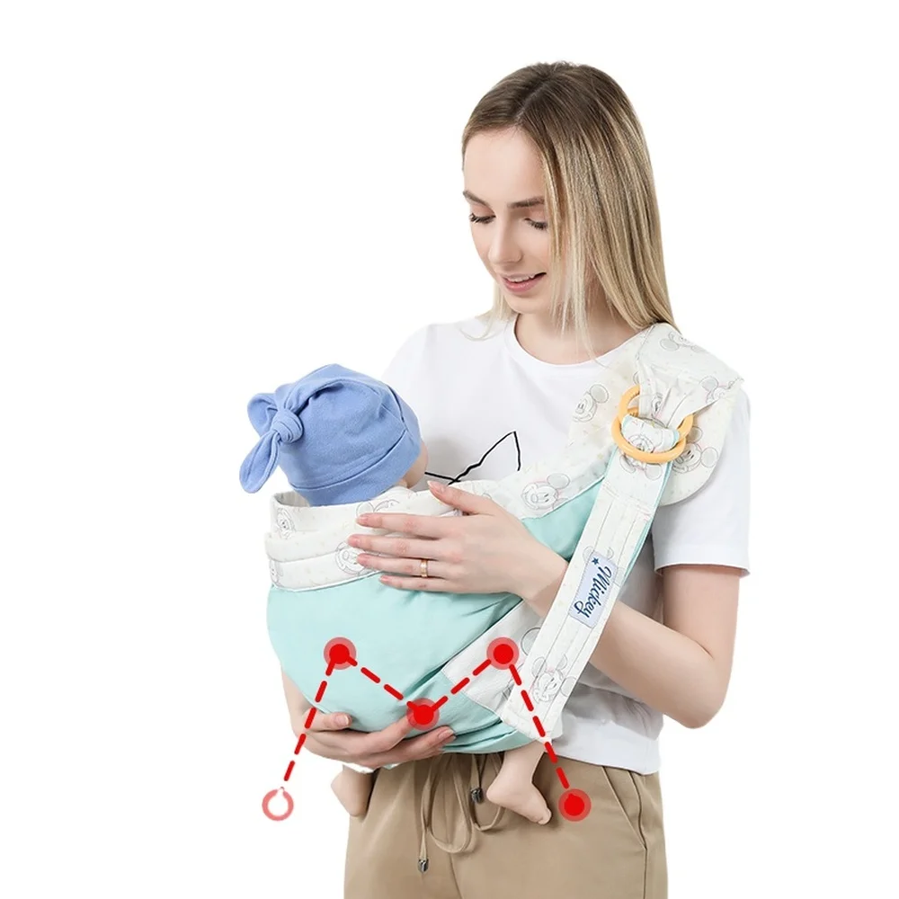 Disney Baby Carrier Wrap Ring Sling para o recém-nascido, Canguru algodão ajustável, capa de enfermagem ergonômica para criança, amamentação