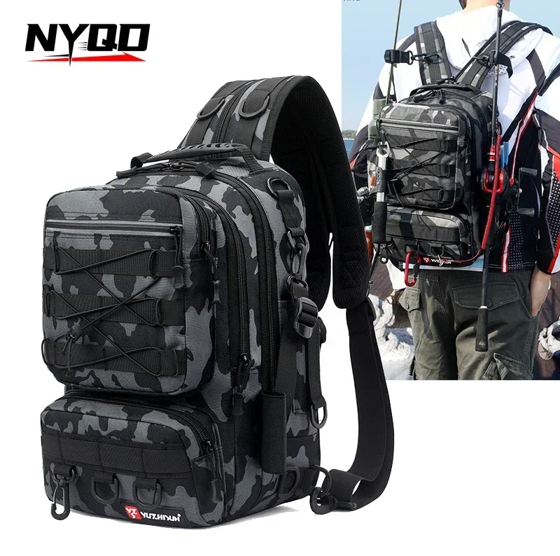 Nylon Waterproof Outdoor Rucksacks Sports Outdoor Tactical Sports Waist Bag Camping Hiking Trekking Fishing Hunting Bag Backpack