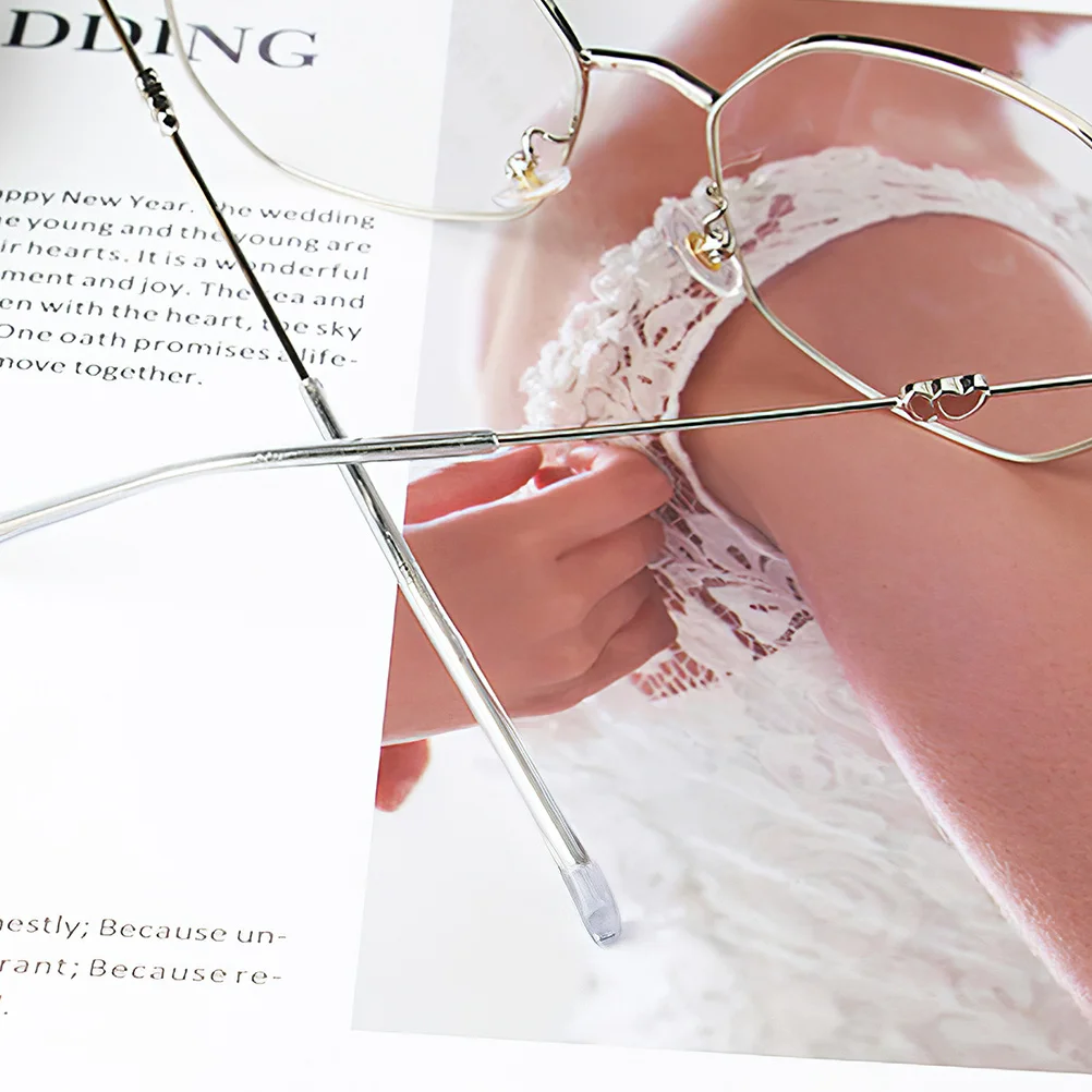 

12Pairs Silicone Eyeglasses Leg Sleeve Non Slip End Tips Decorative Reading Sunglasses Accessories Eyewear Leg End Tips