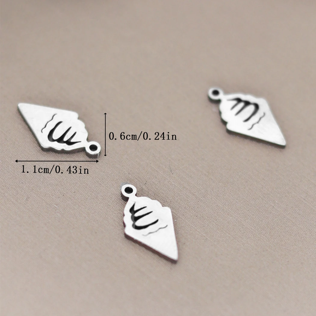 3pcs Mini Ice Cream Charms Cute Food Pendant DIY Jewelry Making Earring Necklace Bracelet Accessories Handmade Craft