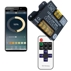 DC5v12v24V 30A 360W Mobile phone app Bluetooth connection LED Strip Controller dimmer With RF Touch Remote Use For LED Light